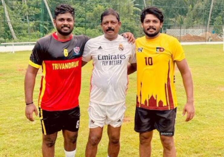 क्रिकेट के बाद फुटबॉल खेलने लगे संजू सैमसन, मैच का वीडियो देख दंग रह जाएंगे आप