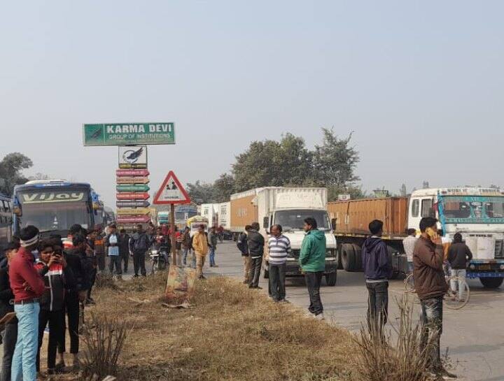 Basti truck union strike protest against New Motor Vehicle Act Hit And Run Laws ann Basti News: बस्ती में भी नए मोटर व्हीकल एक्ट का विरोध, भड़के ट्रक चालकों ने हाईवे किया जाम