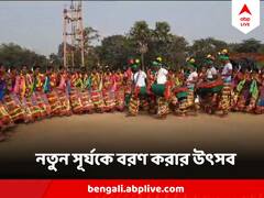 ধামসা মাদলের বোল, আদিবাসী নৃত্যের ছন্দ, নতুন সূর্যকে বরণ করার অভিনব রীতি শিউলিবনায়