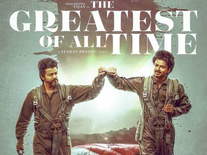 Thalapathy 68 Vijay next film is titled The Greatest of All Time actor stuns in double role see look The Greatest of All Time: साऊथ स्टार थलापती विजयच्या 68 व्या चित्रपटाचा फर्स्ट लूक आऊट; 'द ग्रेटेस्ट ऑफ द ऑल टाइम'मध्ये साकारणार डबल रोल
