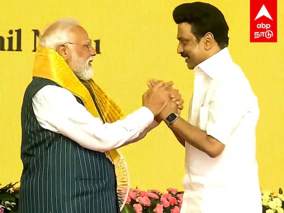MK Stalin welcomes Modi : 