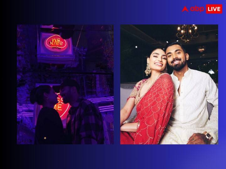 Athiya Shetty Share her New Year Celebration Pic With Husband and Cricketer KL Rahul नए साल पर  केएल राहुल की आंखों में खोई हुई नजर आईं Athiya Shetty, एक्ट्रेस ने पति संग रोमांटिक तस्वीर की शेयर