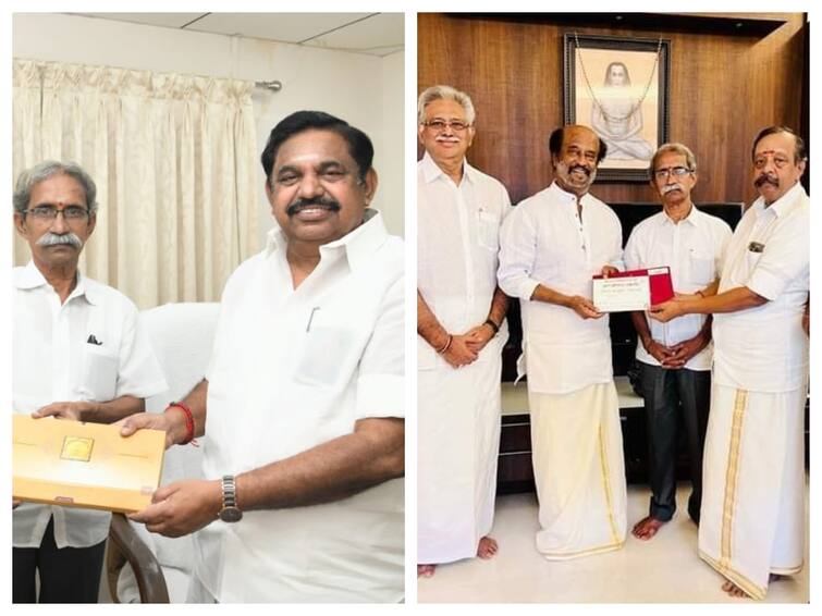 Edappadi Palaniswami and Actor Rajinikanth invited for Ram temple inauguration in ayodhya Rajinikanth: அயோத்தி ராமர் கோயில் ரெடி.. இபிஎஸ், ரஜினிகாந்துக்கு நேரில் வழங்கப்பட்ட கும்பாபிஷேக அழைப்பிதழ்