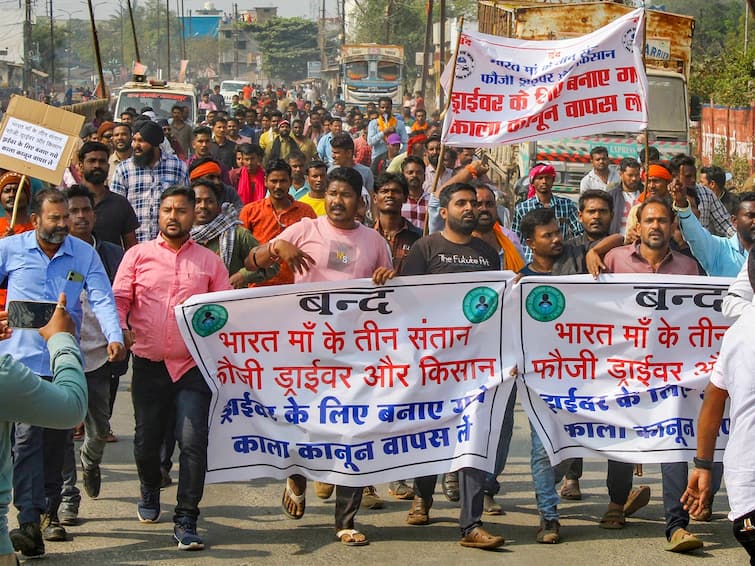 Truck Drivers Protest Modi Govt Bharatiya Nyaya Sanhita Hit-And-Run Law Truckers Drivers Strike Truckers' Strike Ends As Centre Assures Decision On Hit-And-Run Law To Be Taken After Talks