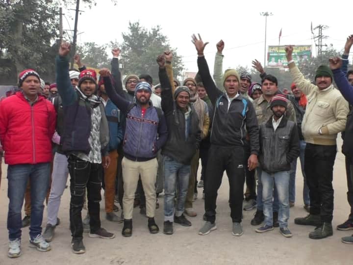 Bus Driver Strike News Rajasthan Roadways bus drivers blocked the road Bharatpur ANN Bus Driver Strike: हिट एंड रन कानून के विरोध में बस और ट्रकों के थमे पहिए, राजस्थान रोडवेज के बस चालकों ने किया चक्का जाम