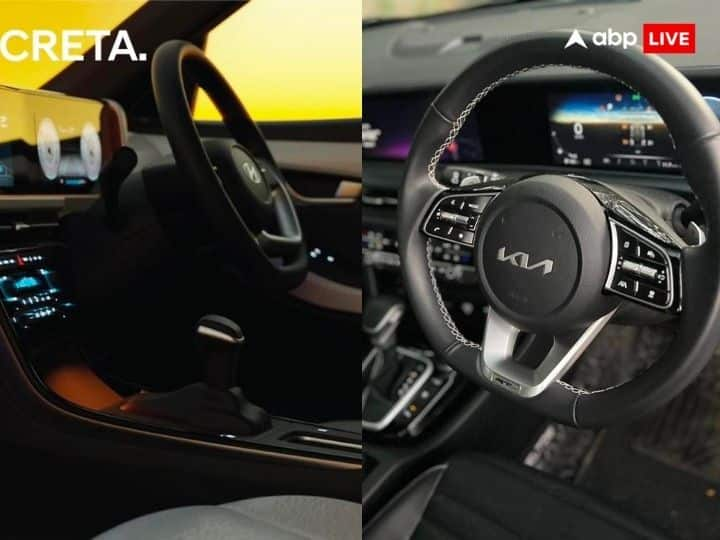 Hyundai Creta 2024 vs Kia Seltos Facelift Images Fetures Price Specification Creta 2024 vs Seltos Facelift: देखिए हुंडई क्रेटा 2024 और किआ सेल्टोस फेसलिफ्ट का फुल कंपेरिजन, दोनों में होगी जबरदस्त टक्कर?