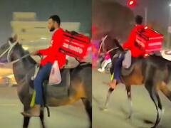Zomato Delivery on Horse : Hyderabad లో Petrol కష్టాలు ఈ రేంజ్ లో ఉన్నాయి | ABP Desam