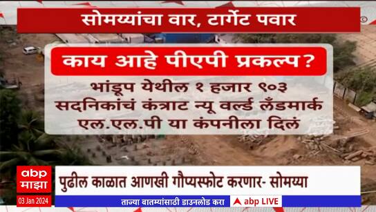 Kirit Somaiya Special Report : पुनर्वसन प्रकल्पावरुन किरीट सोमय्यांकडून शरद पवारांवर आरोपांची राळ