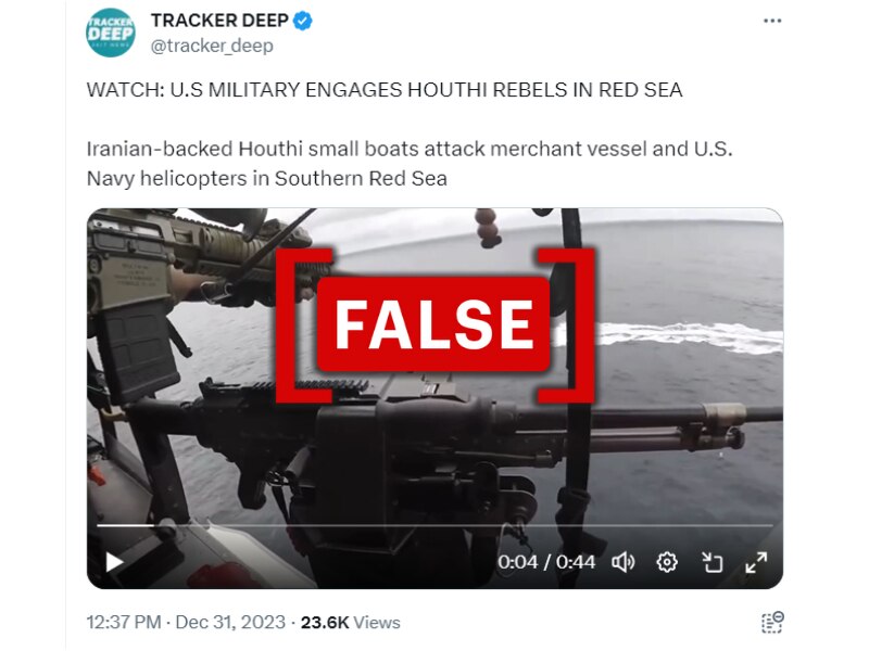 Fact Check: Viral Video Doesn't Show US Navy Sinking Houthi Boat