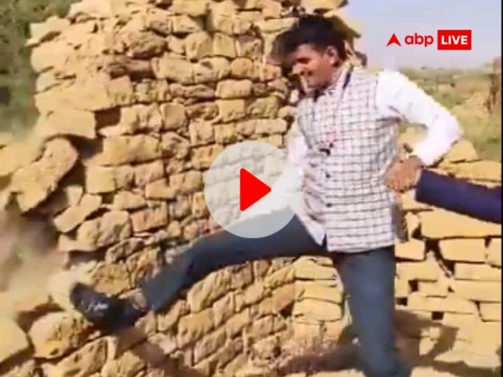 Rajasthan Jaisalmer historical kuldhara haunted village breaking the wall Video viral ann WATCH: ऐतिहासिक कुलधरा गांव की दीवार तोड़ने का वीडियो वायरल, पुलिस बोली जल्द होगी गिरफ्तारी