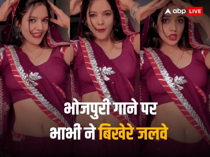 Bhabhi Dance Video on bhojpuri song Bullet Par Jija watch bhojpuri song viral video Bhabhi Dance Video: 'ले चली घुमावे बुलेट पर जीजा...', भोजपुरी गाने पर भाभी ने जमकर लगाए ठुमके, देखें वीडियो
