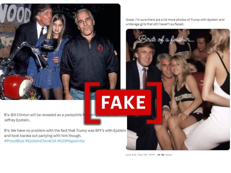 Fact Check: Photos Of Trump And Jeffrey Epstein Are Fake