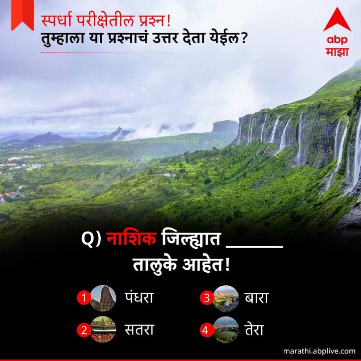 नाशिक जिल्ह्यात किती तालुके आहेत ?