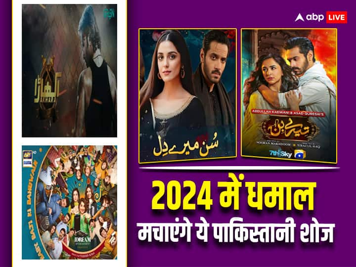 Pakistani Shows Release in 2024: पाकिस्तानी सीरियल्स को ना सिर्फ पाकिस्तान बल्कि कई देशों में काफी पसंद किया जा रहा है. इस साल भी कई शोज ऑन-एयर होने वाले हैं. आइए देखते हैं इनकी पूरी लिस्ट