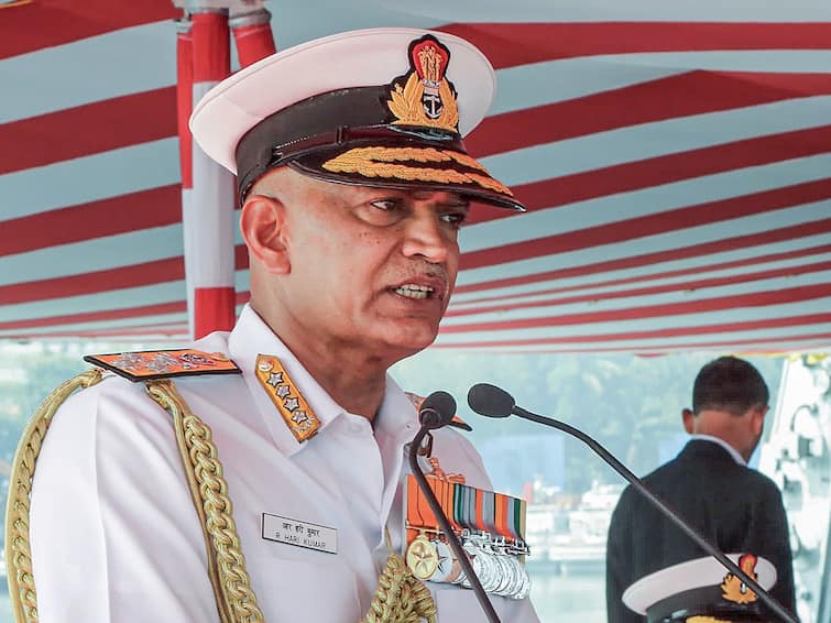 Indian Navy 6 Warships Anti-Piracy Anti-Drone Ops Navy Chief Admiral R Hari Kumar Merchant Vessel MV Lila Norfolk Hijacking Indian Navy Deploys 6 Warships For Anti-Piracy, Anti-Drone Ops: Admiral R Hari Kumar