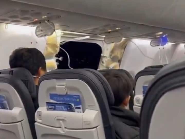 Alaska Airlines window Broke out in mid air Emergency landing जब आसमान में विमान की टूट गई खिड़की, मच गई अफरा-तफरी, करानी पड़ी इमरजेंसी लैंडिंग, वीडियो में देखें खौफ का मंजर