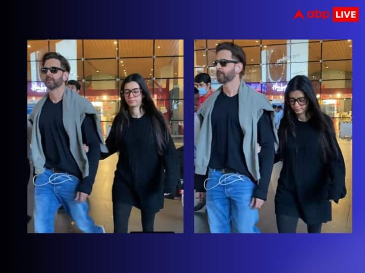 Hrithik Roshan returns to Mumbai with Lady Love after celebrating New Year, Saba seen holding the actor’s hand