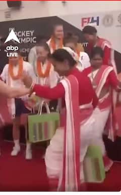 चेक गणराज्य की महिला हॉकी टीम का रांची हवाई अड्डे पर गर्मजोशी से स्वागत | #abpnewsshorts