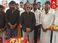 SAC in Vijayakanth Memorial - விஜயகாந்த் சமாதியை பார்த்து கலங்கி நின்ற விஜய் தந்தை!