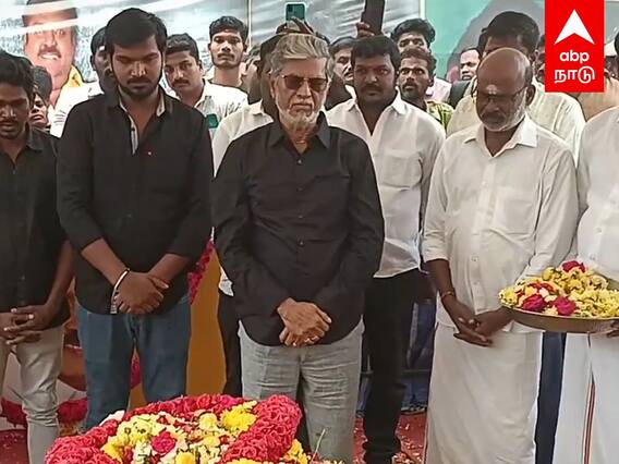 SAC in Vijayakanth Memorial - விஜயகாந்த் சமாதியை பார்த்து கலங்கி நின்ற விஜய் தந்தை!