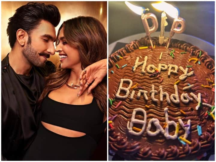 Deepika Padukone shared birthday cake photo ranveer singh wrote happy birthday baby on cake रणवीर सिंह ने वाइफ Deepika Padukone को बर्थडे पर दिया था स्पेशल केक, एक्ट्रेस ने फोटो शेयर कर दिखाई झलक