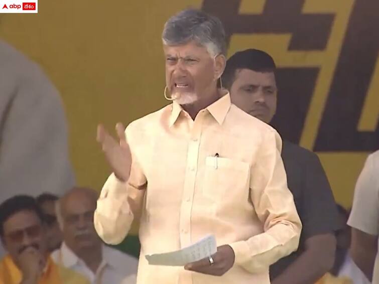 tdp chief chandrababu slams cm jagan on tiruvuru meeting Chandrababu: 'జగన్ రివర్స్ పాలనలో 30 ఏళ్లు వెనక్కు ఏపీ' - మహిళలకు ఉచిత ప్రయాణం, నిరుద్యోగ భృతిపై చంద్రబాబు కీలక హామీ