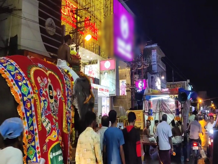 மயூரநாதர் கோயிலுக்கு வந்து 51 ஆண்டுகள் ஆகிய அபயாம்பிகை யானை -  கொண்டாட்டத்தில் கோயில் நிர்வாகம்