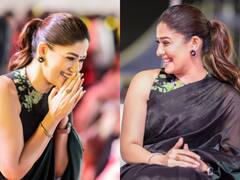 Nayanthara Photos : இணையத்தை கலக்கும் நடிகை நயன்தாராவின் கருப்பு புடவை க்ளிக்ஸ்..!
