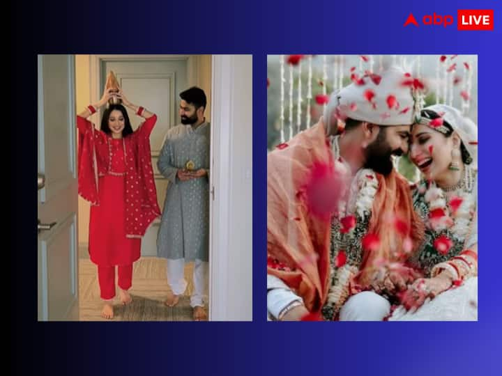 Yeh Rishta Kya Kehlata Hai fame Vrushika Mehta does Girh Pravesh at her Canada home with husband after wedding 'ये रिश्ता क्या कहलाता है' फेम Vrushika Mehta ने लिया नया आशियाना, पति सौरभ घेडिया संग किया गृह प्रवेश