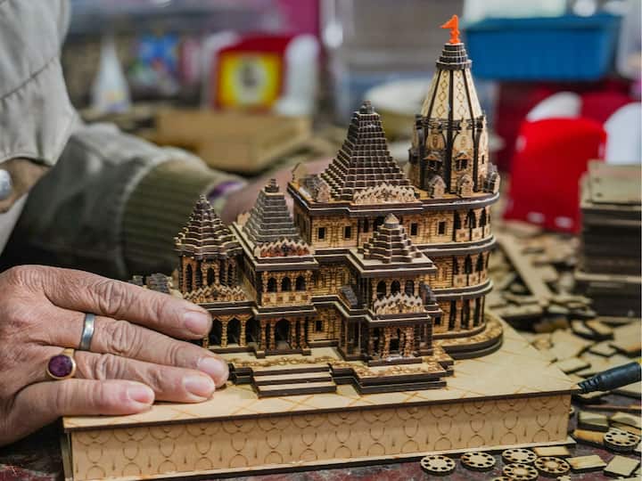 Miniature models of Ram Temple are flying off the shelves in Ayodhya with the consecration ceremony approaching near. Image Source: PTI