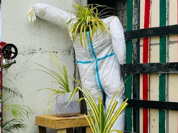 ज्यामध्ये प्लास्टिक बाटल्या, निकामी टायर्स, दवाखान्यातील टाकाऊ साहित्य आदी साहित्यांपासून अनोखे सेल्फी पाॅईंट साकारण्यात आले आहे.