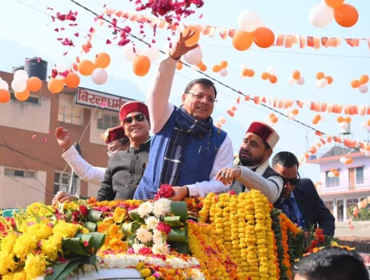 Uttarakhand CM Pushkar Singh Dhami on Ram Mandir Inauguration hold road show in Uttarkashi Uttarakhand: राम मंदिर को लेकर देवभूमि में उत्साह का माहौल, सीएम धामी बोले- प्राण प्रतिष्ठा के दिन मनाएं दीपोत्सव