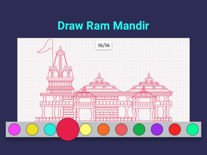 Drawing Lord Ram [Size: 7 MB | Downloads: 50,000+] — Draw Lord Ram, an easy app with step-by-step tutorials for kids to sketch scenes from the Ramayana and the Ram Temple. It also teaches traditional paper drawing for a wholesome artistic experience beyond the screen.