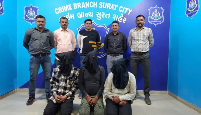 3 robbers of stealing Gajjar gang arrested Surat Police  Surat: ક્રાઈમ બ્રાંચને મળી મોટી સફળતા, ચોરી કરતી ગજ્જર ગેંગના 3 ઓરોપીઓને ઝડપી પાડ્યા
