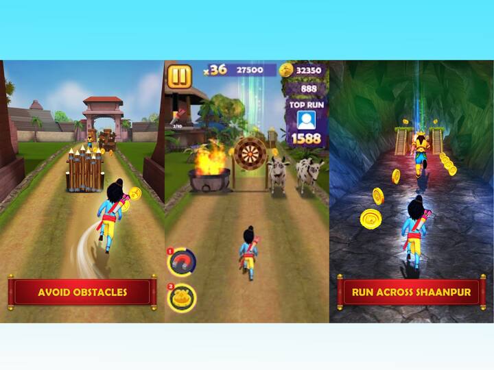 Little Ram [Size: 110 MB | Rating: 4-star (based on 8.09k reviews)] — Little Ram, a lively endless runner like Temple Run or Subway Surfer, lets kids play as Prince Ram. They must stop the notorious Ravan, parkouring over obstacles to save Shaanpur's residents. With over 50 lakh downloads, it's a fantastic way to keep youngsters entertained.