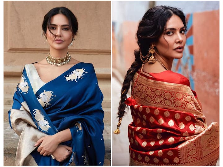 Esha Gupta, otherwise known for her bold looks, is wowing fans and followers with her stunning looks in sarees.