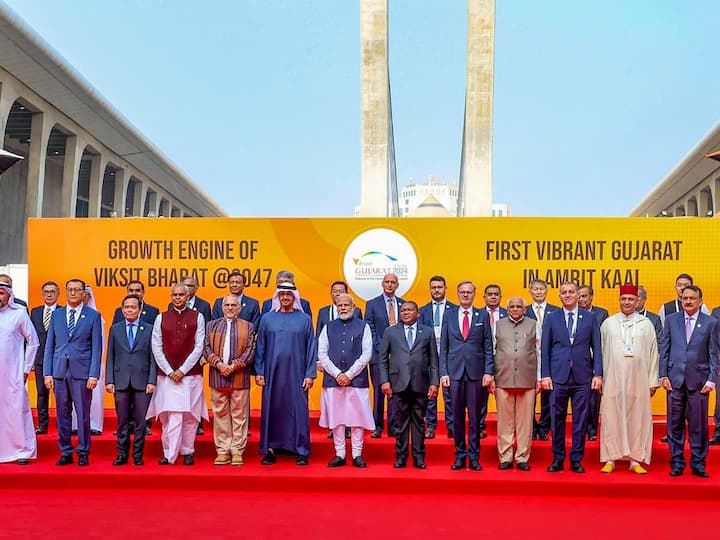 PM Narendra Modi kicked off the 10th edition of the Vibrant Gujarat Global Summit in Gandhinagar on Wednesday. The theme of the summit is 'Gateway to the Future'