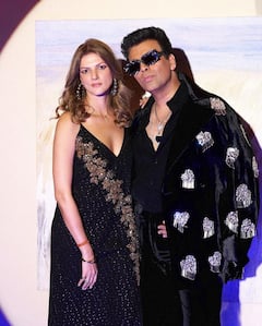 PICS: Karan Johar Once Again Steals The Show In A Black Velvet Outfit