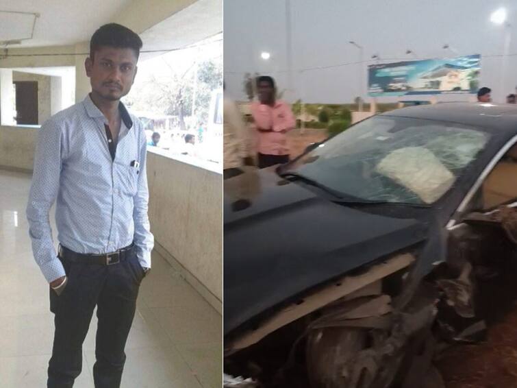 Latur Accident News  Car hit bike one death and three injured in accident Latur Maharashtra Latur News : लिफ्ट घेणे जीवावर बेतले, भरधाव कारची दुचाकीला धडक एक ठार, तीन जखमी; लातूरमधील घटनेने हळहळ