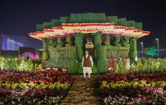 Prime Minister Visit : अहमदाबादेत पंतप्रधान  मोदींनी पाहिला 'फ्लॉवर शो'