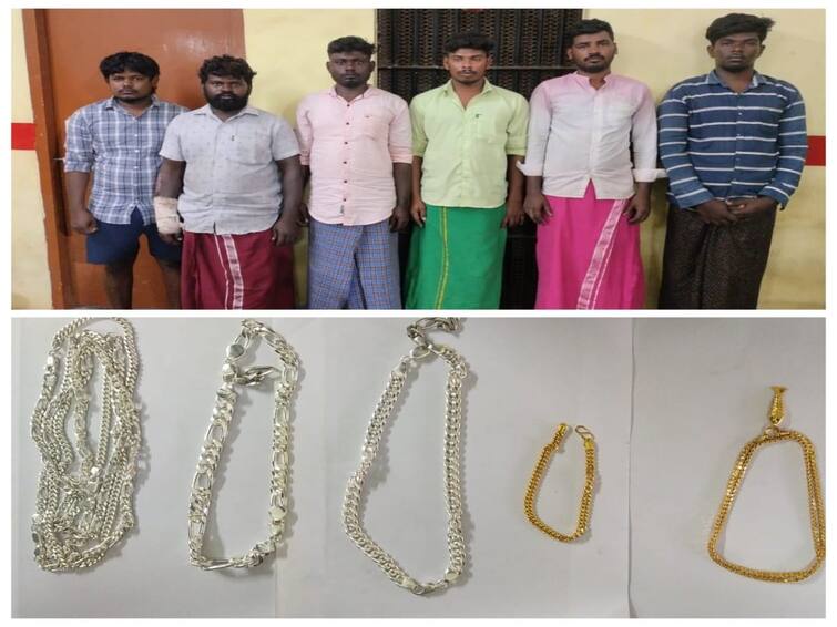 Tenkasi Crime 6 people arrested for making a real estate magnate drink alcohol and took away his jewellery - TNN Crime: தென்காசி அருகே ரியல் எஸ்டேட் அதிபரை மது குடிக்க வைத்து நகைகளை பறித்துச் சென்ற 6 பேர் கைது