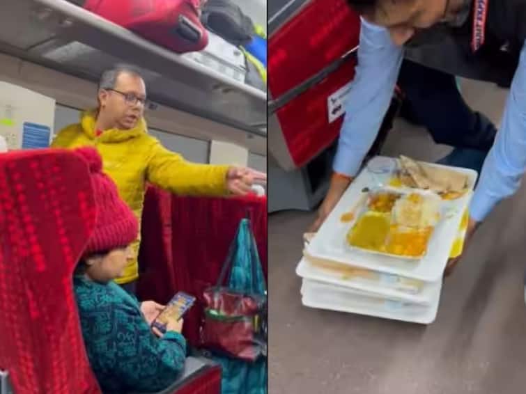 Vande Bharat Express from New Delhi to to Varanasi bad food served Indian Railway taken action detail marathi news Vande Bharat Express : वंदे भारतमध्ये प्रवाश्यांना दिलं खराब अन्न, व्हिडिओ व्हायरल झाल्यानंतर रेल्वेची कारवाई