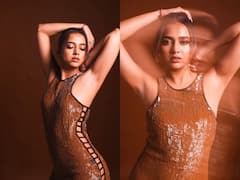 Tejasswi Prakash Shows Off Her Passion For Cutouts In A Brown Midi Dress; PICS