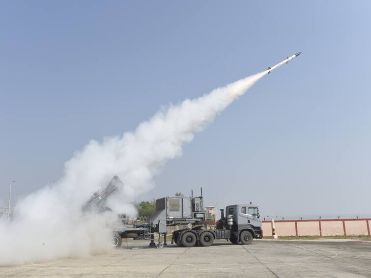 DRDO conducts flight test new generation AKASH missile Odisha Rajnath Singh Defence Minister DRDO Successfully Conducts Flight Test of New Generation AKASH Missile In Odisha