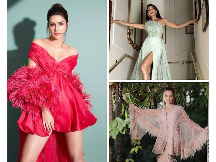 Step into the dazzling world of Bollywood divas who effortlessly stole the show with their feathered fashion.