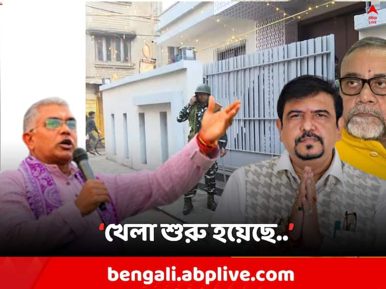 BJP Leader Dilip Ghosh gives reaction On ED Raid in Sujit Bose Tapas Roy Subodh Chakraborty On Municipal Recruitment Scam Dilip Ghosh: দমকলমন্ত্রী সুজিত-সহ তাপস-সুবোধের বাড়িতে ED হানা, দিলীপ ঘোষ বললেন..