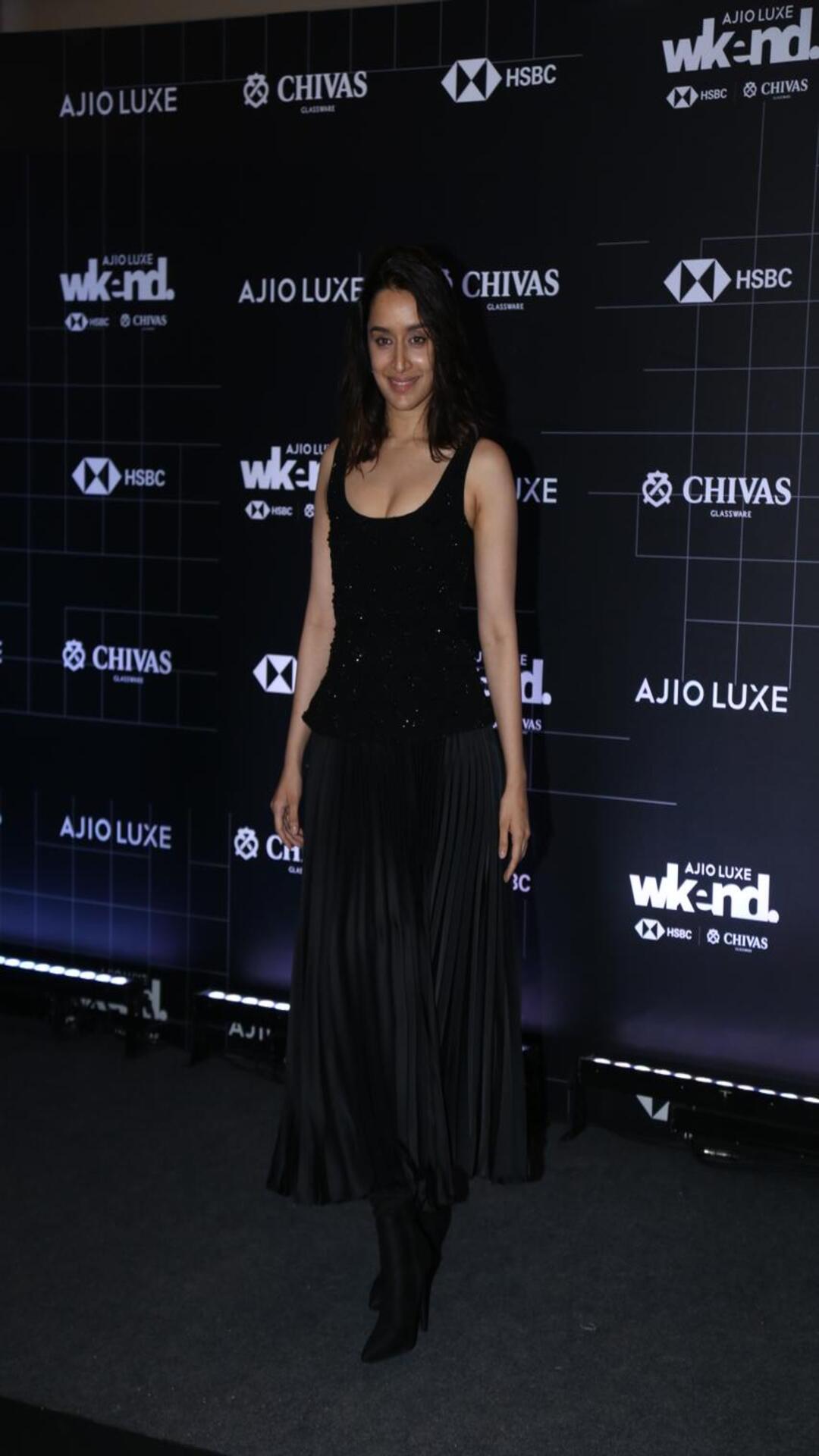 Shraddha Kapoor Stuns In Black Pleated Skirt