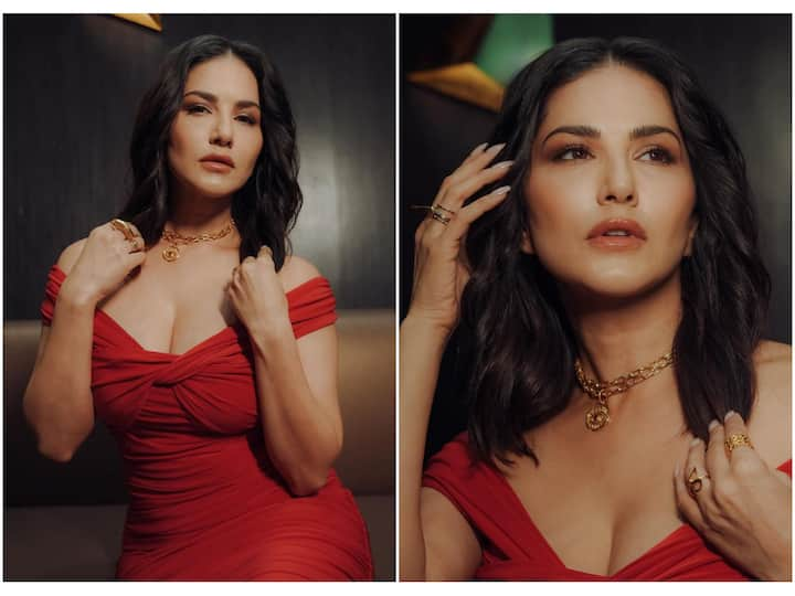 Sunny Leone is wowing fans and followers with her gorgeous pictures in a red hot look.