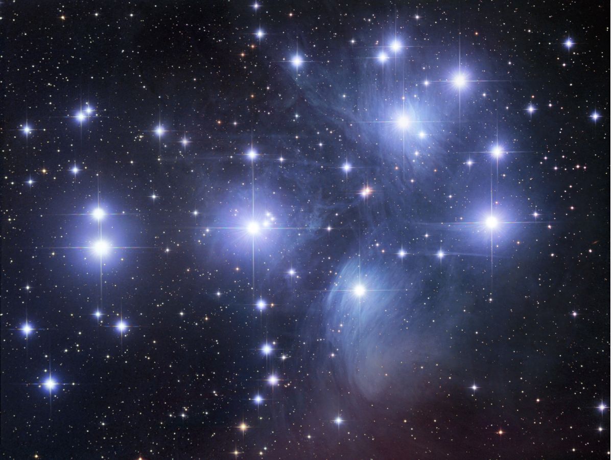 प्लीएड्स स्टार क्लस्टर, या सेवन सिस्टर्स (फोटो: NASA)
