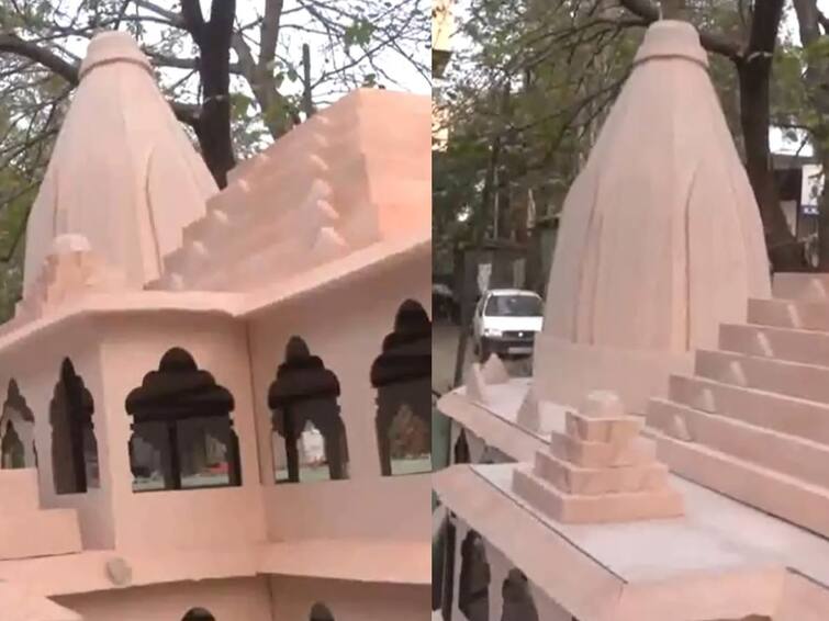 Engineer in Nagpur builds 11-feet replica of Ayodhya's Ram Temple అచ్చం అయోధ్య రామ మందిరాన్ని పోలిన ఆలయముంది, ఎక్కడో తెలుసా?